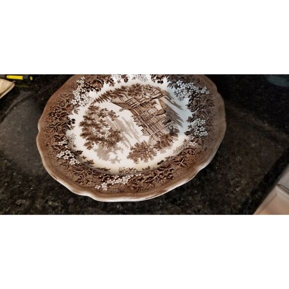 J&G Meakin Merrie England Cheshire Bramall Hall Plate VTG English Ironstone 9" - Picture 5 of 16